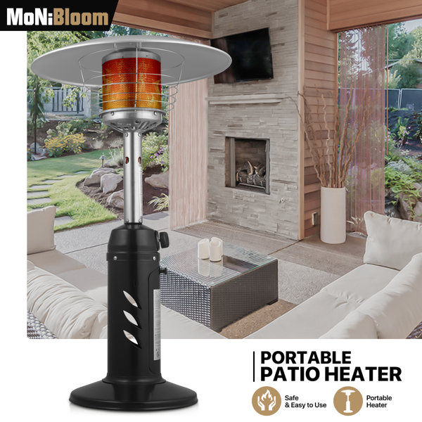 MoNiBloom Propane Gas Patio Heater, Outdoor 11,000 BTU Table Top Heater